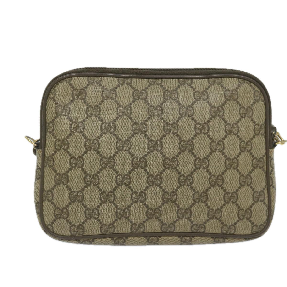 GUCCI GG Supreme Shoulder Bag PVC Leather Beige 56 02 068 yk9527