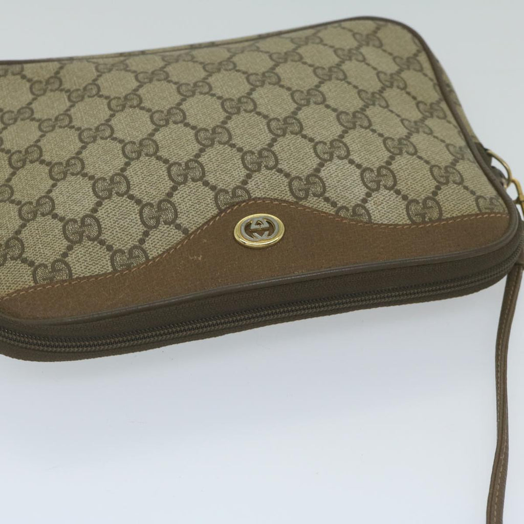 GUCCI GG Supreme Shoulder Bag PVC Leather Beige 56 02 068 yk9527