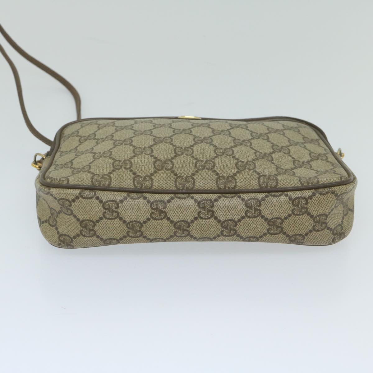 GUCCI GG Supreme Shoulder Bag PVC Leather Beige 56 02 068 yk9527