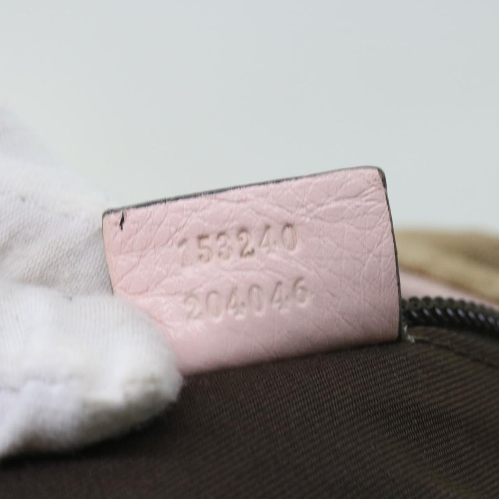 GUCCI GG Canvas Sherry Line Boston Bag Beige Light Blue Pink 153240 yk9531