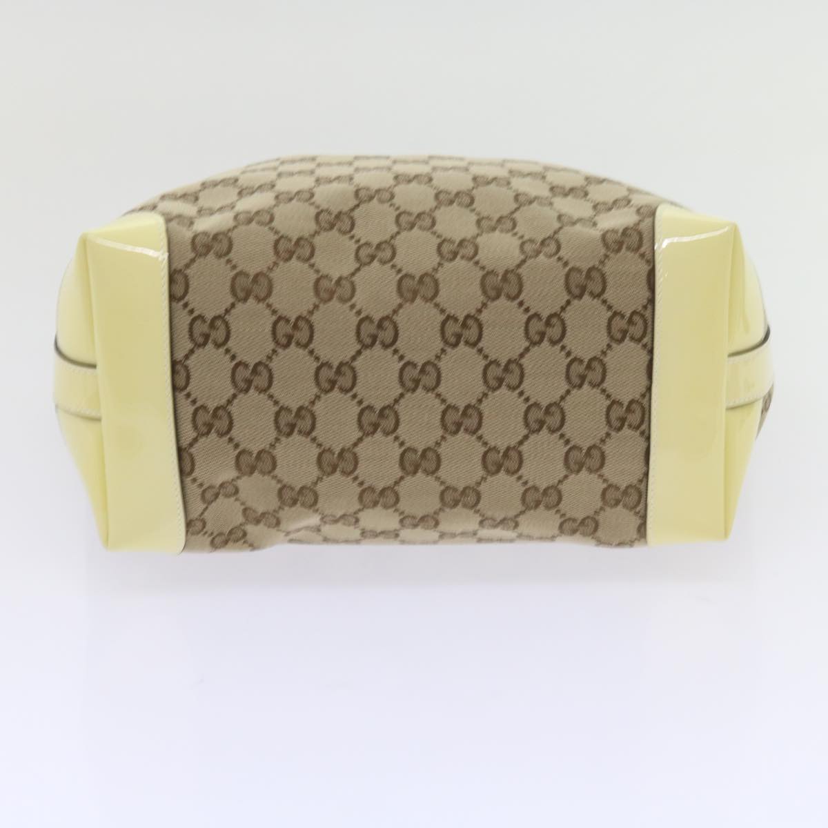 GUCCI GG Canvas Bamboo Hand Bag Beige 311175 yk9538