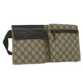GUCCI GG Supreme Waist bag PVC Leather Beige 28566 yk9547