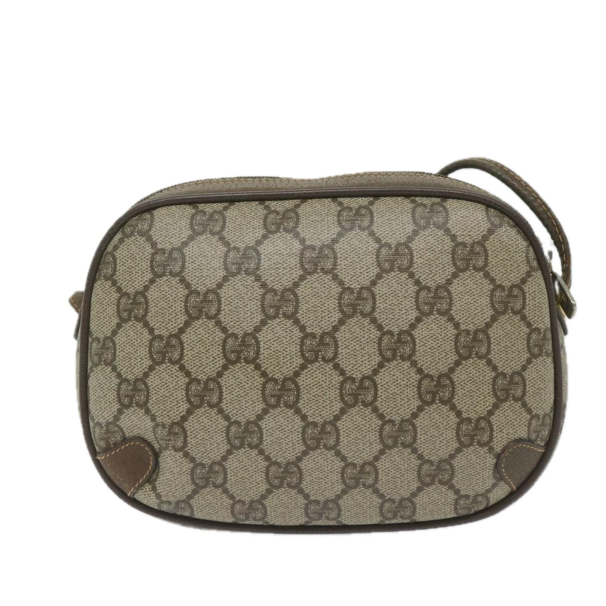 GUCCI GG Supreme Web Sherry Line Shoulder Bag Beige Red 156 02 066 yk9564