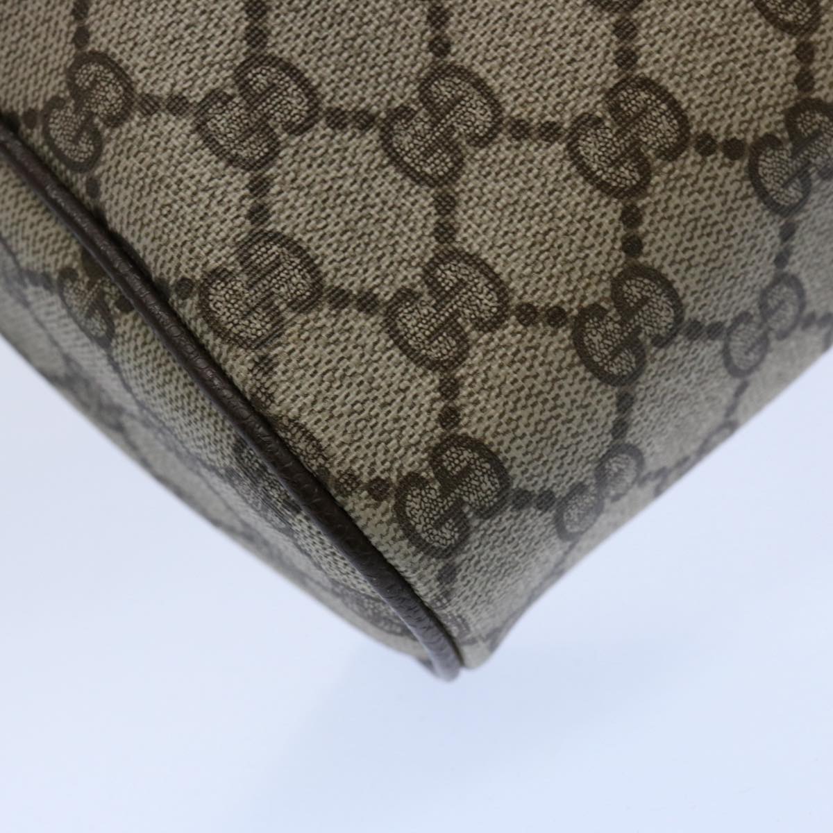 GUCCI GG Supreme Web Sherry Line Clutch Bag Beige Red 14 014 3553 yk9575