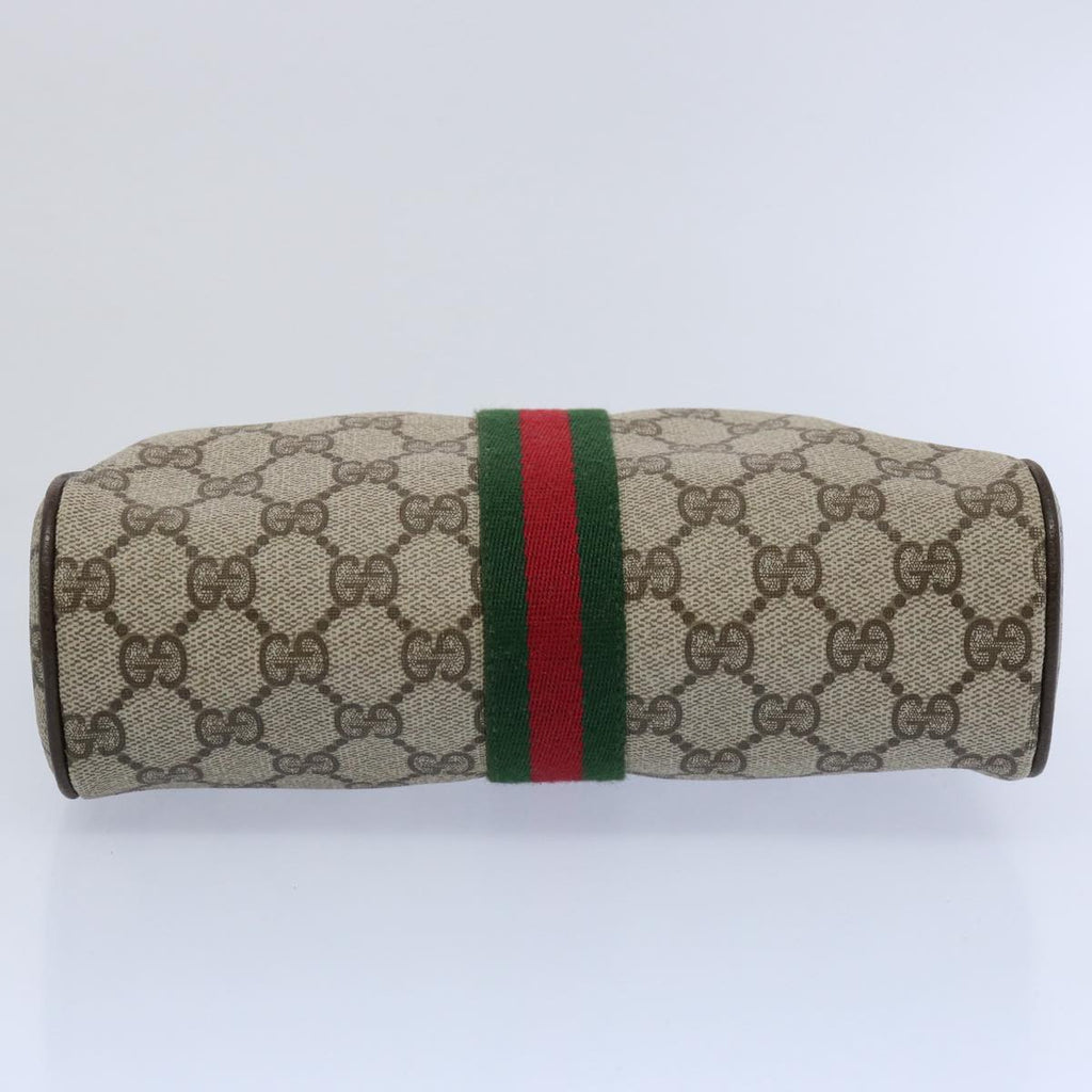 GUCCI GG Supreme Web Sherry Line Clutch Bag Beige Red 14 014 3553 yk9575