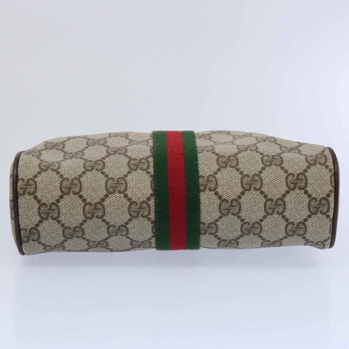GUCCI GG Supreme Web Sherry Line Clutch Bag Beige Red 14 014 3553 yk9575