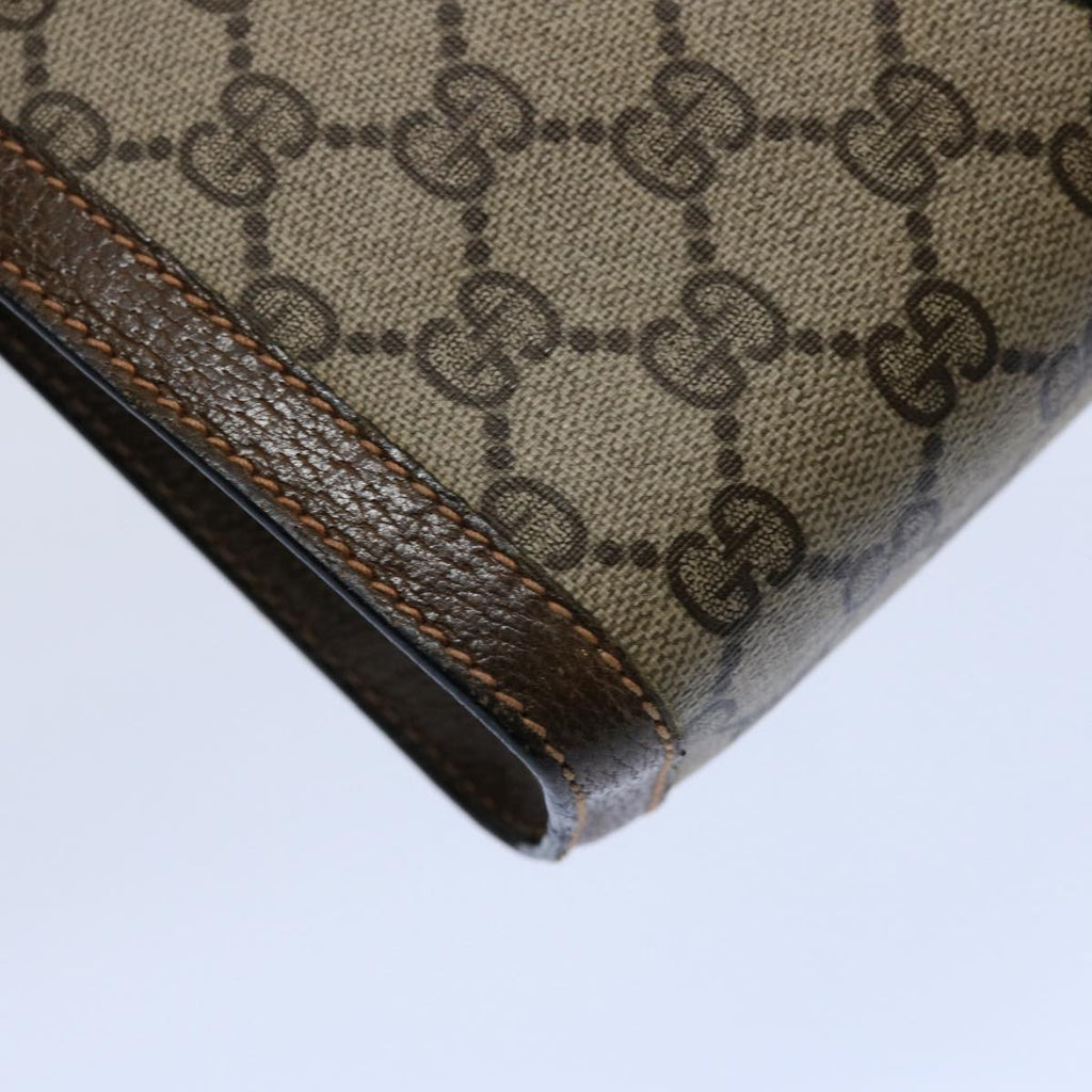 GUCCI GG Supreme Web Sherry Line Clutch Bag Beige Red 89 01 001 yk9576