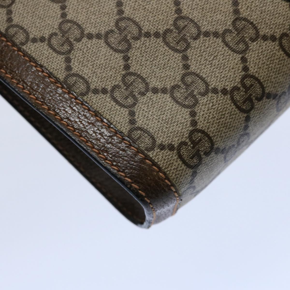 GUCCI GG Supreme Web Sherry Line Clutch Bag Beige Red 89 01 001 yk9576
