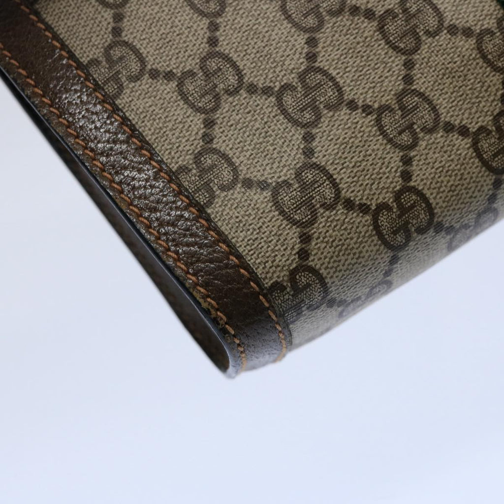 GUCCI GG Supreme Web Sherry Line Clutch Bag Beige Red 89 01 001 yk9576