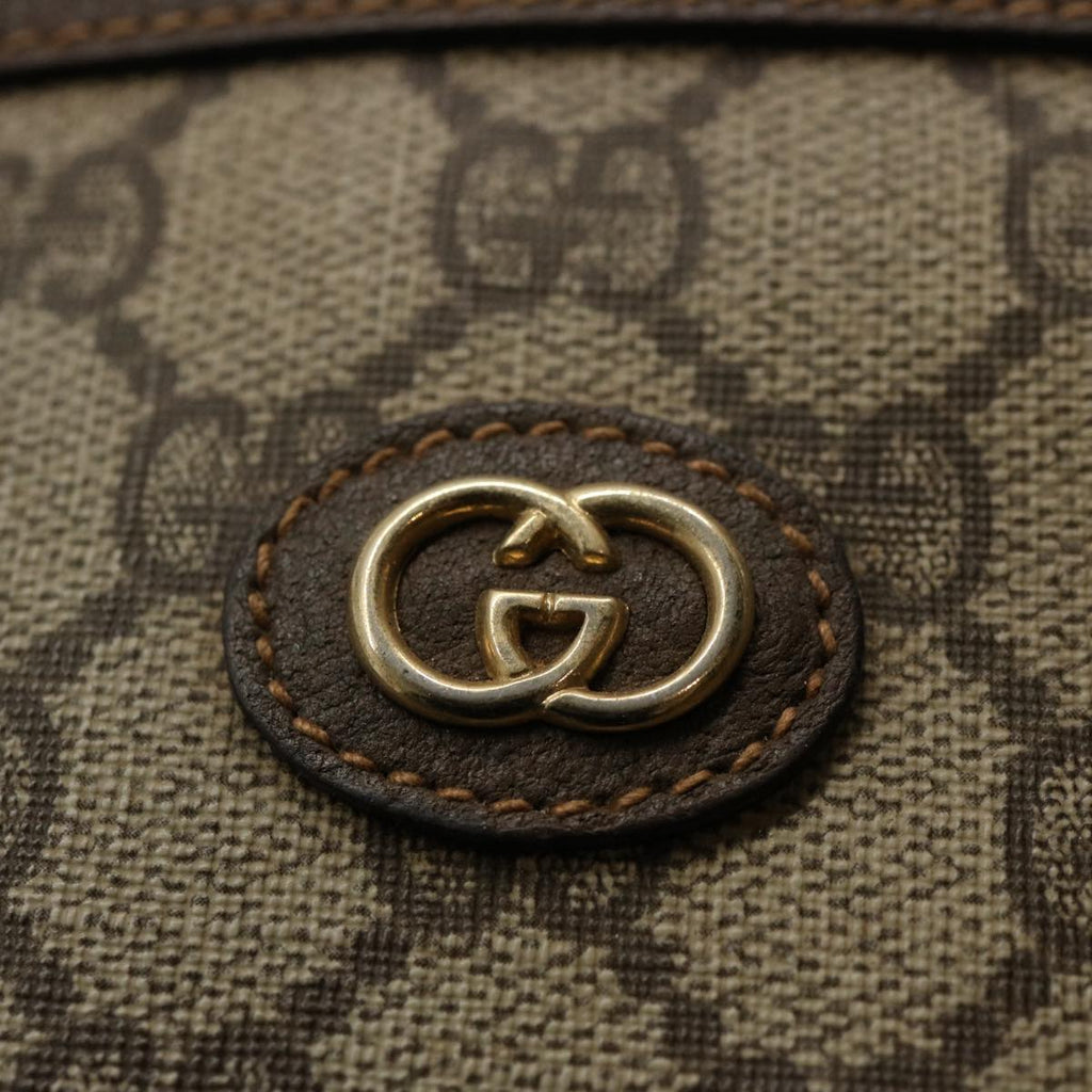 GUCCI GG Supreme Clutch Bag PVC Leather Beige 014 122 yk9577