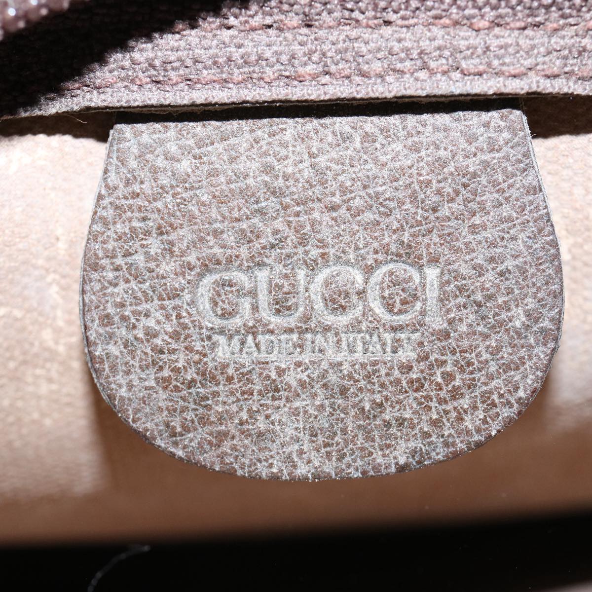 GUCCI GG Supreme Clutch Bag PVC Leather Beige 014 122 yk9577