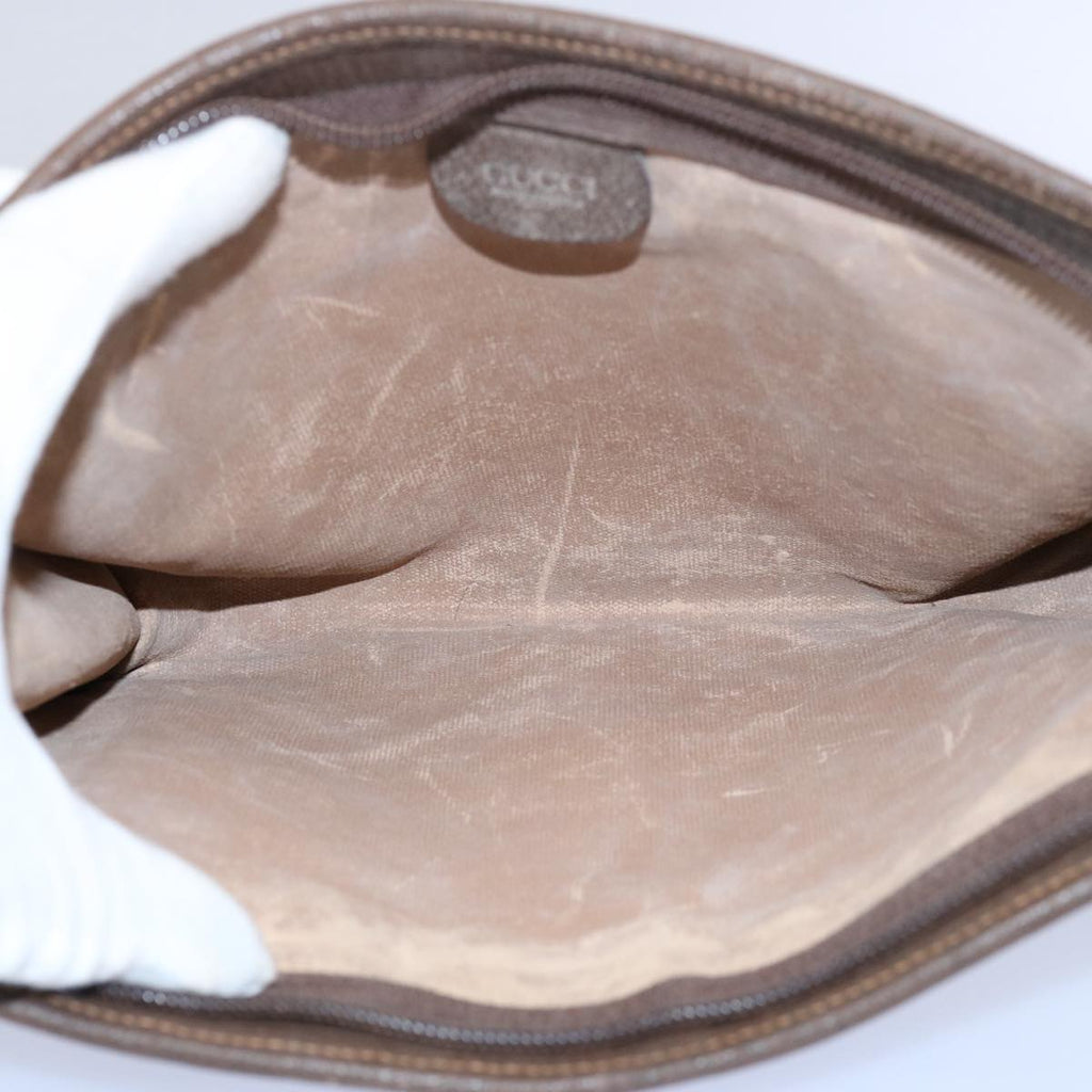 GUCCI GG Supreme Clutch Bag PVC Leather Beige 014 122 yk9577