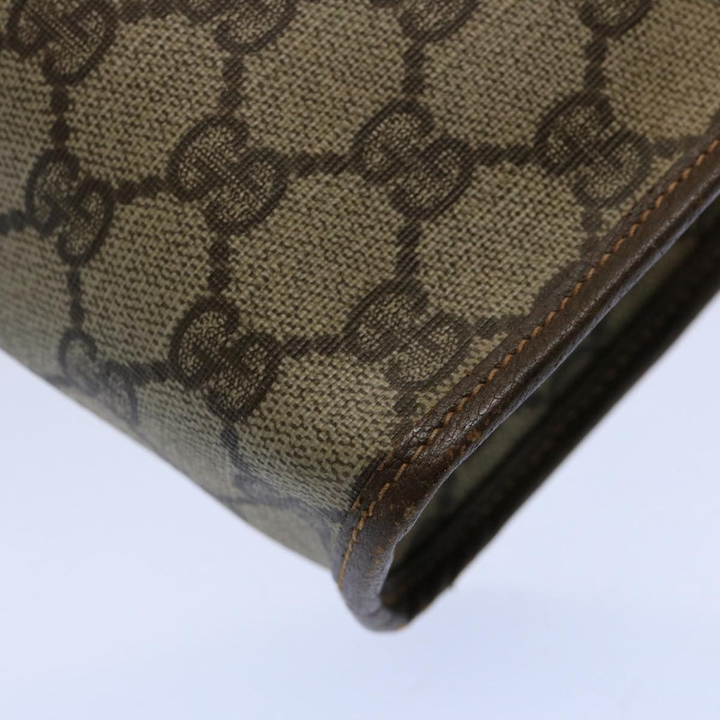GUCCI GG Supreme Clutch Bag PVC Leather Beige 014 122 yk9577