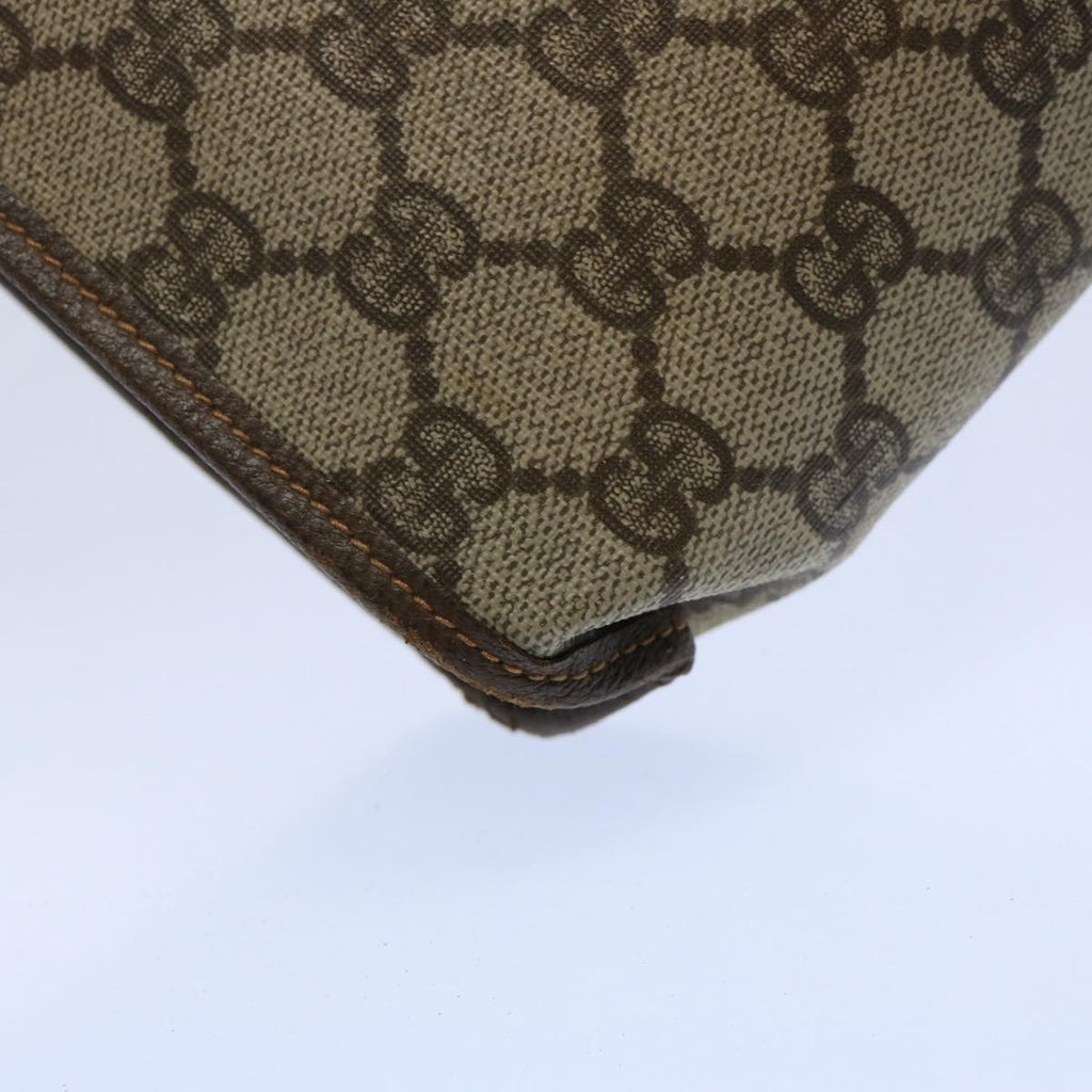 GUCCI GG Supreme Clutch Bag PVC Leather Beige 014 122 yk9577