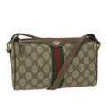 GUCCI GG Supreme Web Sherry Line Shoulder Bag Beige Red 89 02 018 yk9578