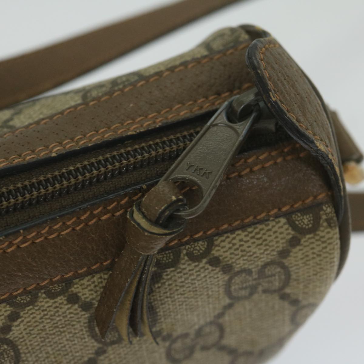 GUCCI GG Supreme Web Sherry Line Shoulder Bag Beige Red 89 02 018 yk9578