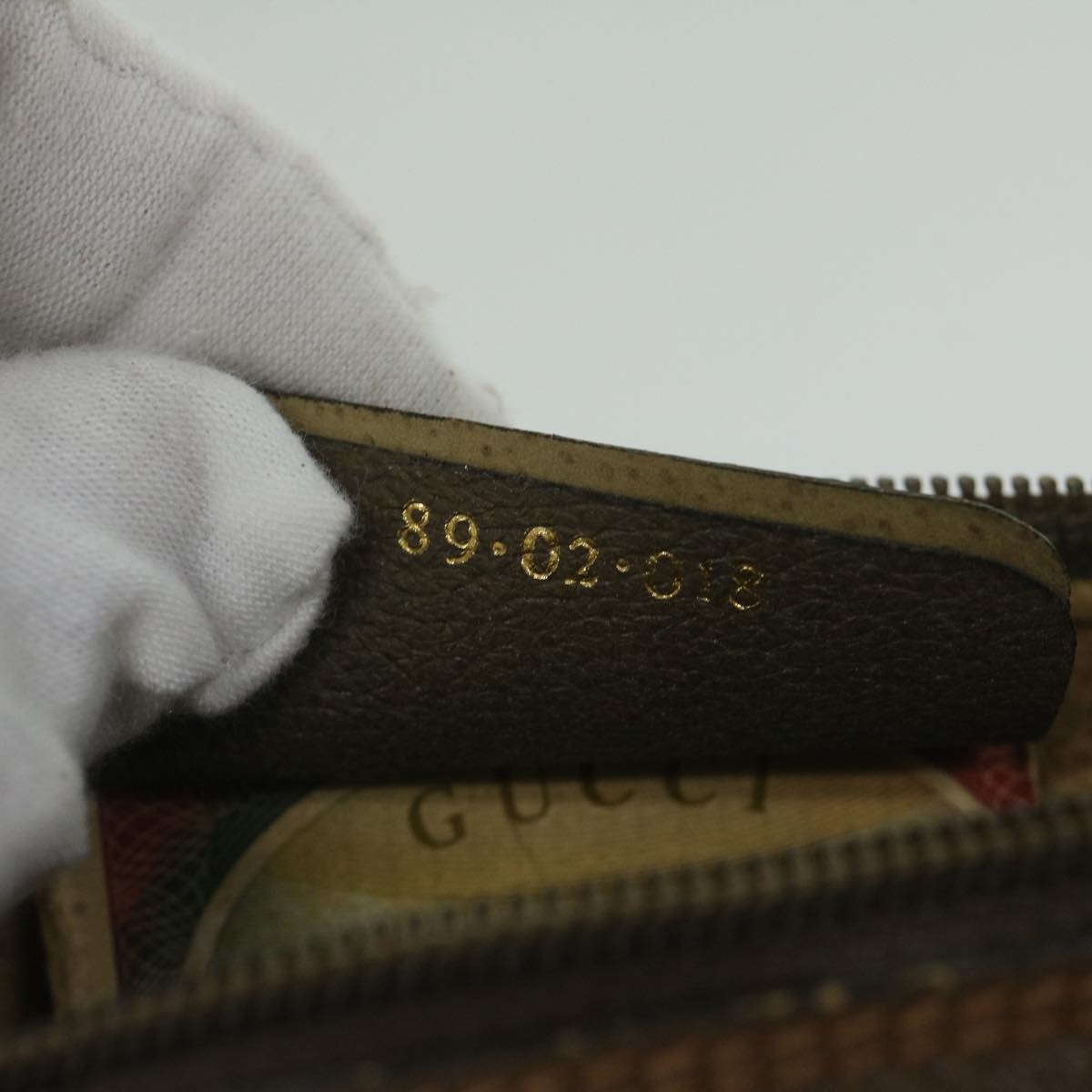 GUCCI GG Supreme Web Sherry Line Shoulder Bag Beige Red 89 02 018 yk9578