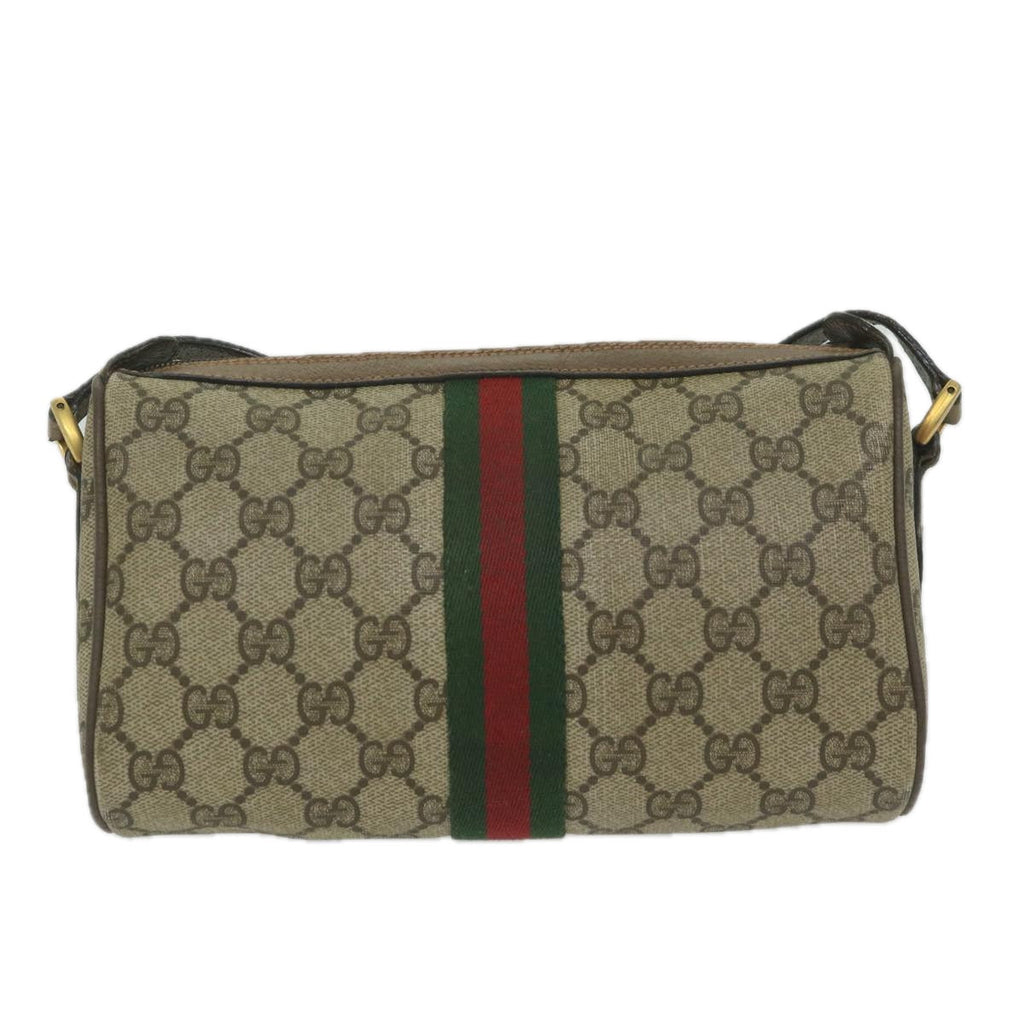 GUCCI GG Supreme Web Sherry Line Shoulder Bag Beige Red 89 02 018 yk9578