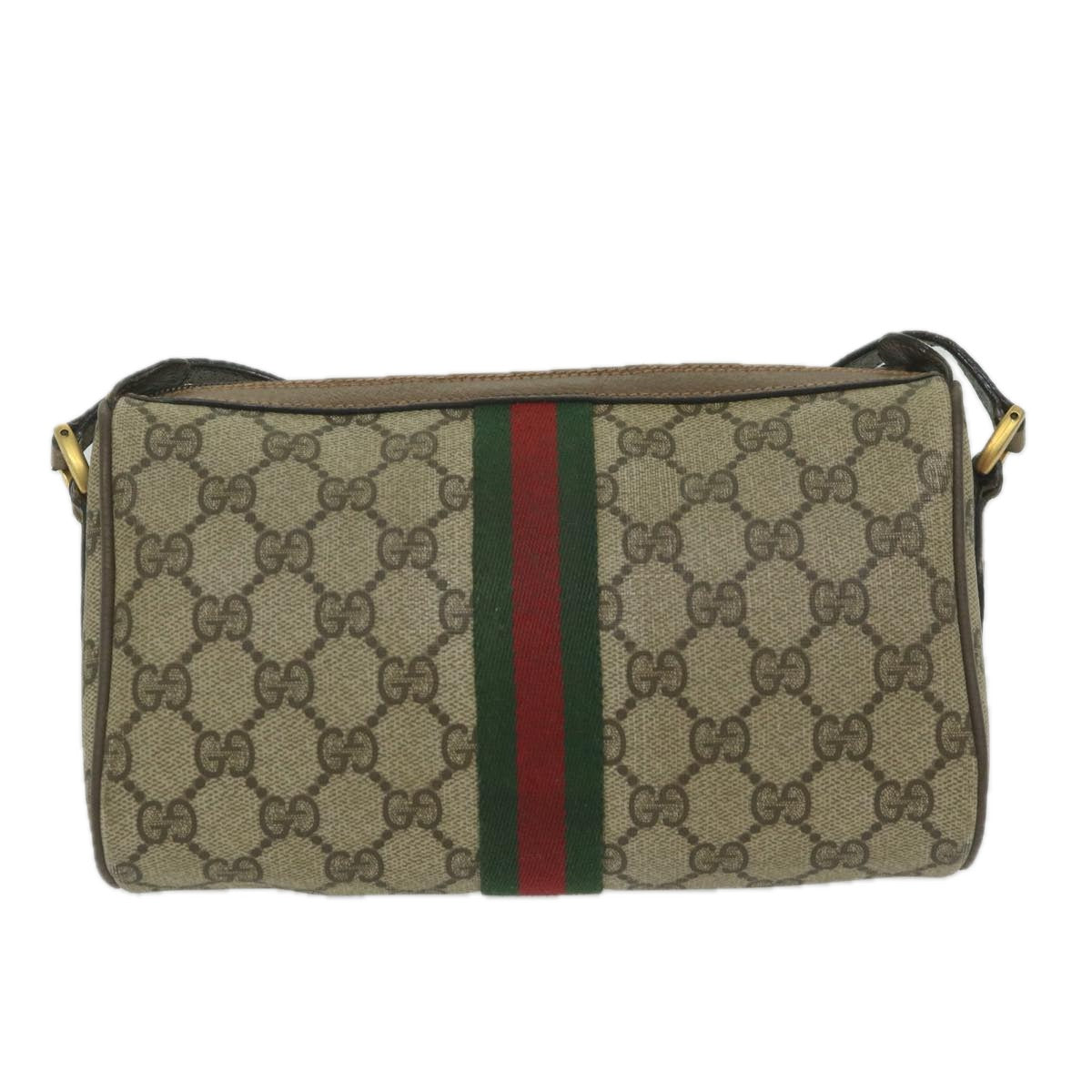 GUCCI GG Supreme Web Sherry Line Shoulder Bag Beige Red 89 02 018 yk9578