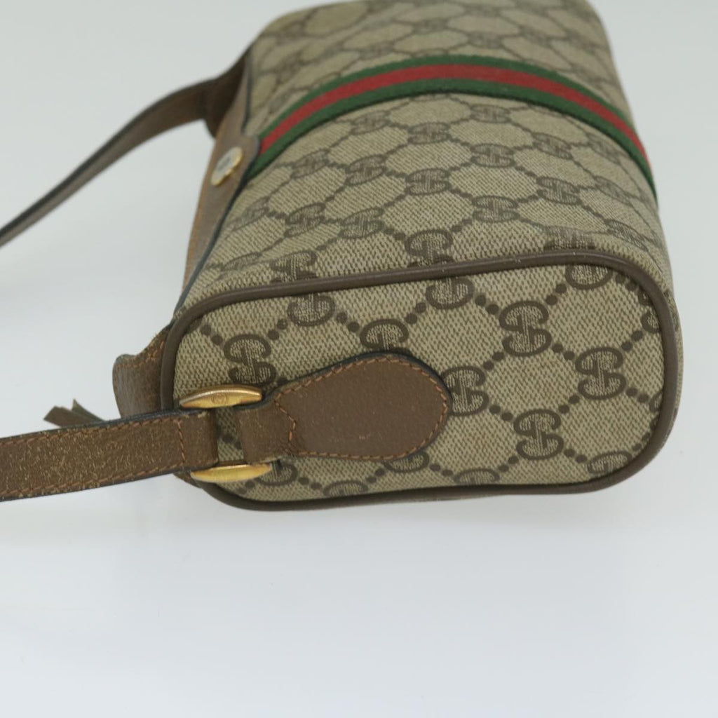 GUCCI GG Supreme Web Sherry Line Shoulder Bag Beige Red 89 02 018 yk9578