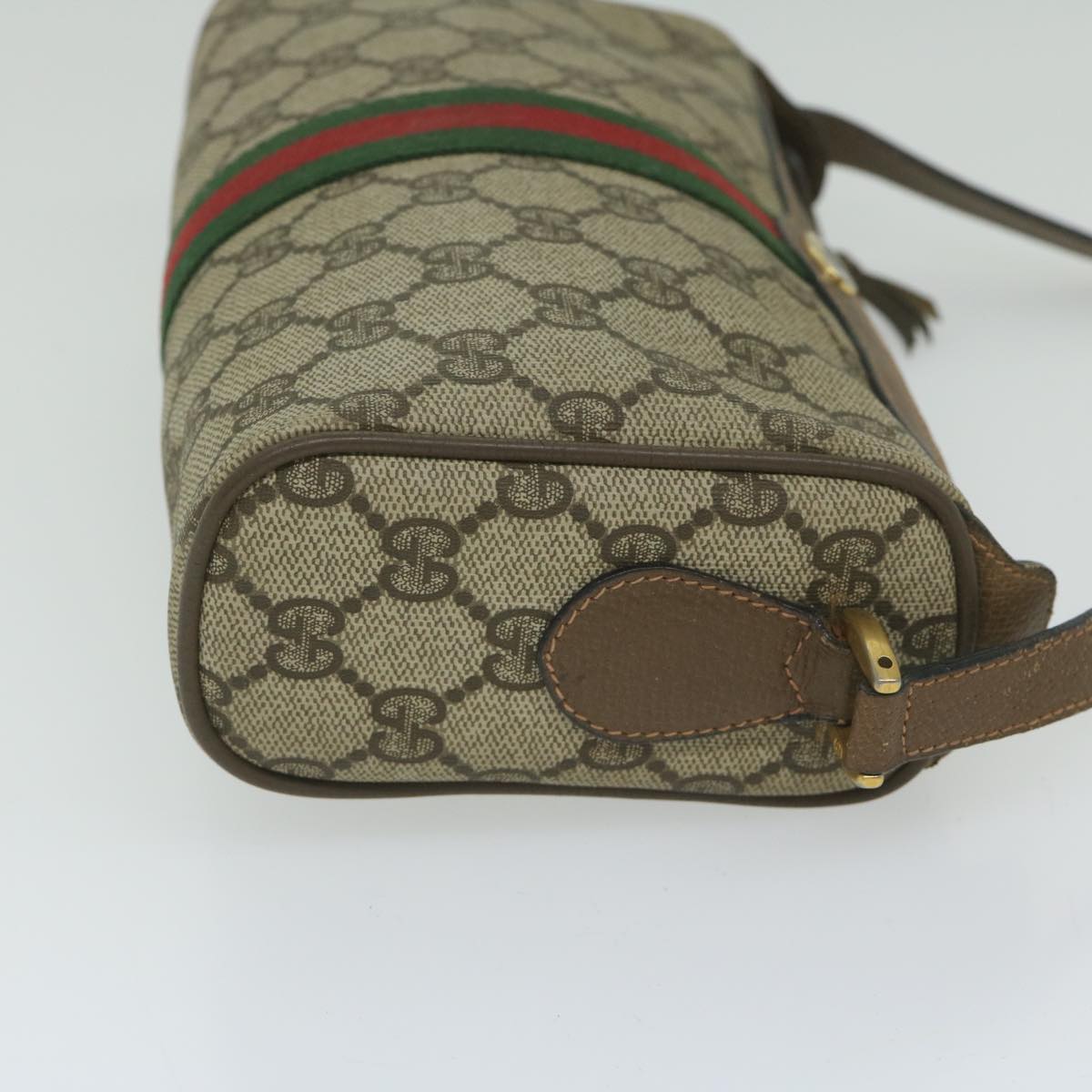 GUCCI GG Supreme Web Sherry Line Shoulder Bag Beige Red 89 02 018 yk9578