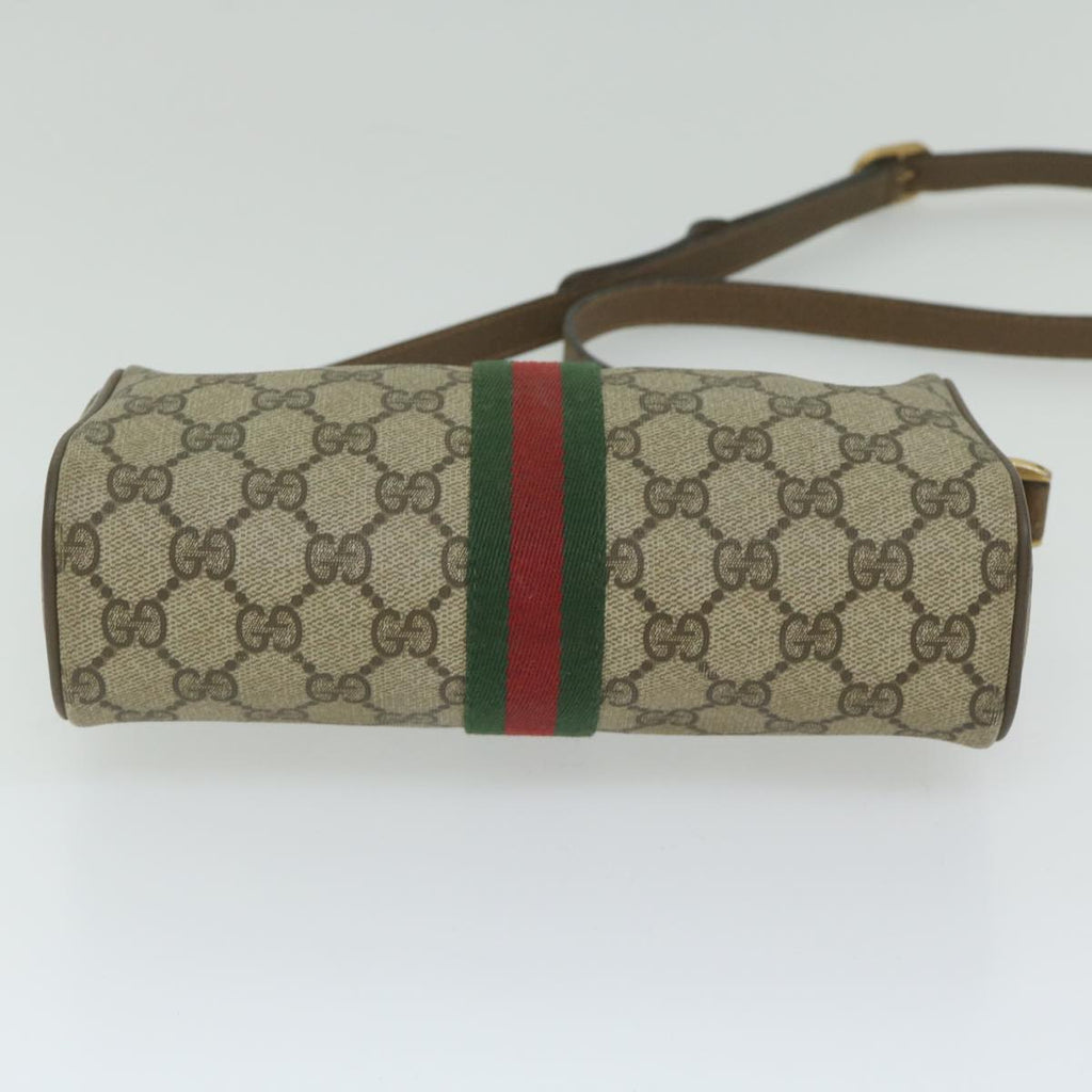 GUCCI GG Supreme Web Sherry Line Shoulder Bag Beige Red 89 02 018 yk9578