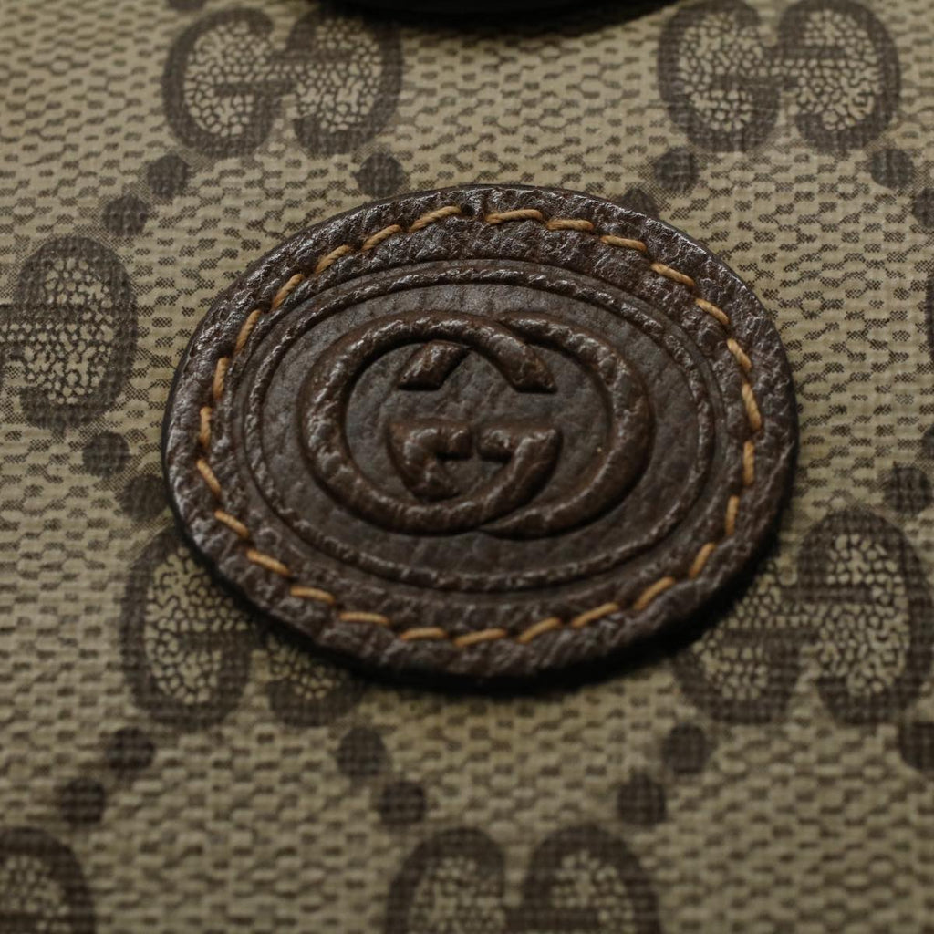 GUCCI GG Supreme Clutch Bag PVC Leather Beige 014 89 0192 yk9589