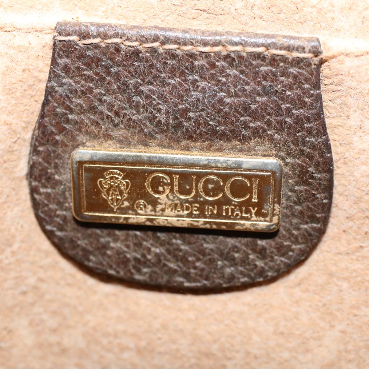GUCCI GG Supreme Clutch Bag PVC Leather Beige 014 89 0192 yk9589