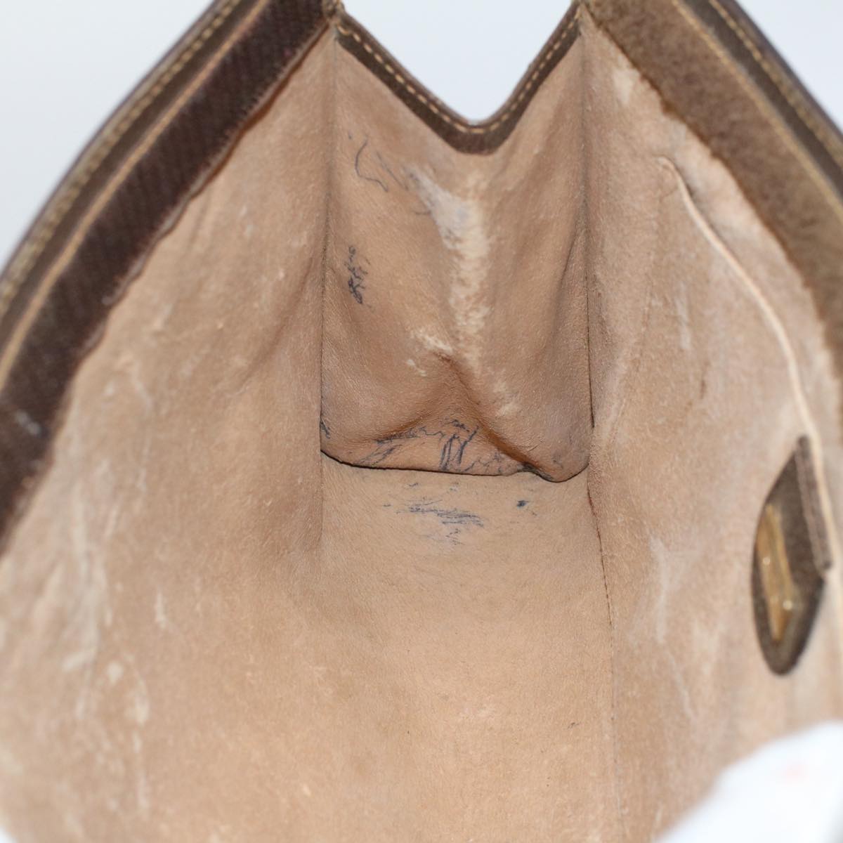 GUCCI GG Supreme Clutch Bag PVC Leather Beige 014 89 0192 yk9589