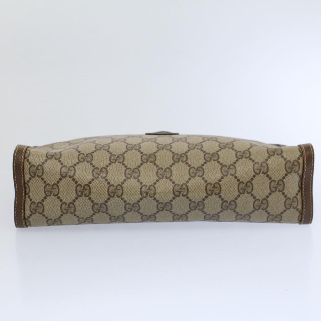 GUCCI GG Supreme Clutch Bag PVC Leather Beige 014 89 0192 yk9589