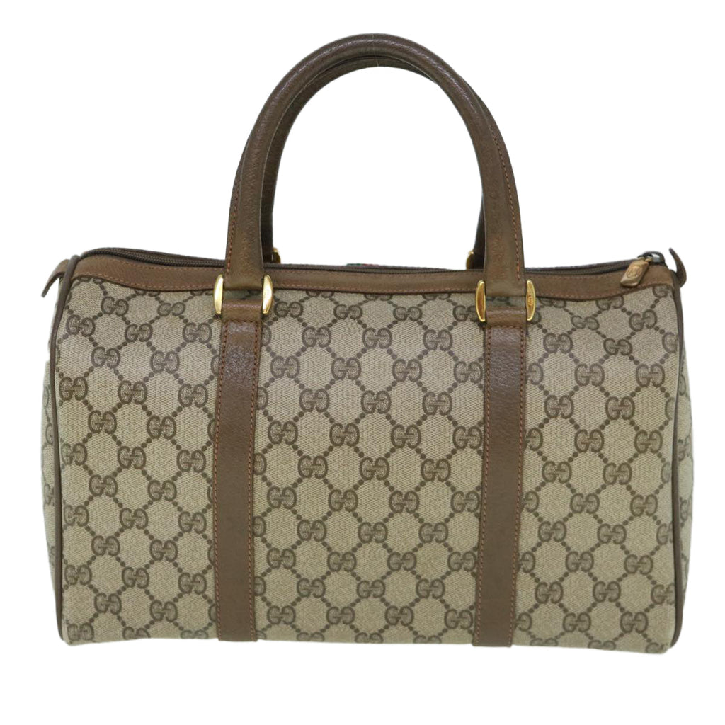 GUCCI GG Supreme Web Sherry Line Boston Bag Beige Red 98 02 007 yk9594