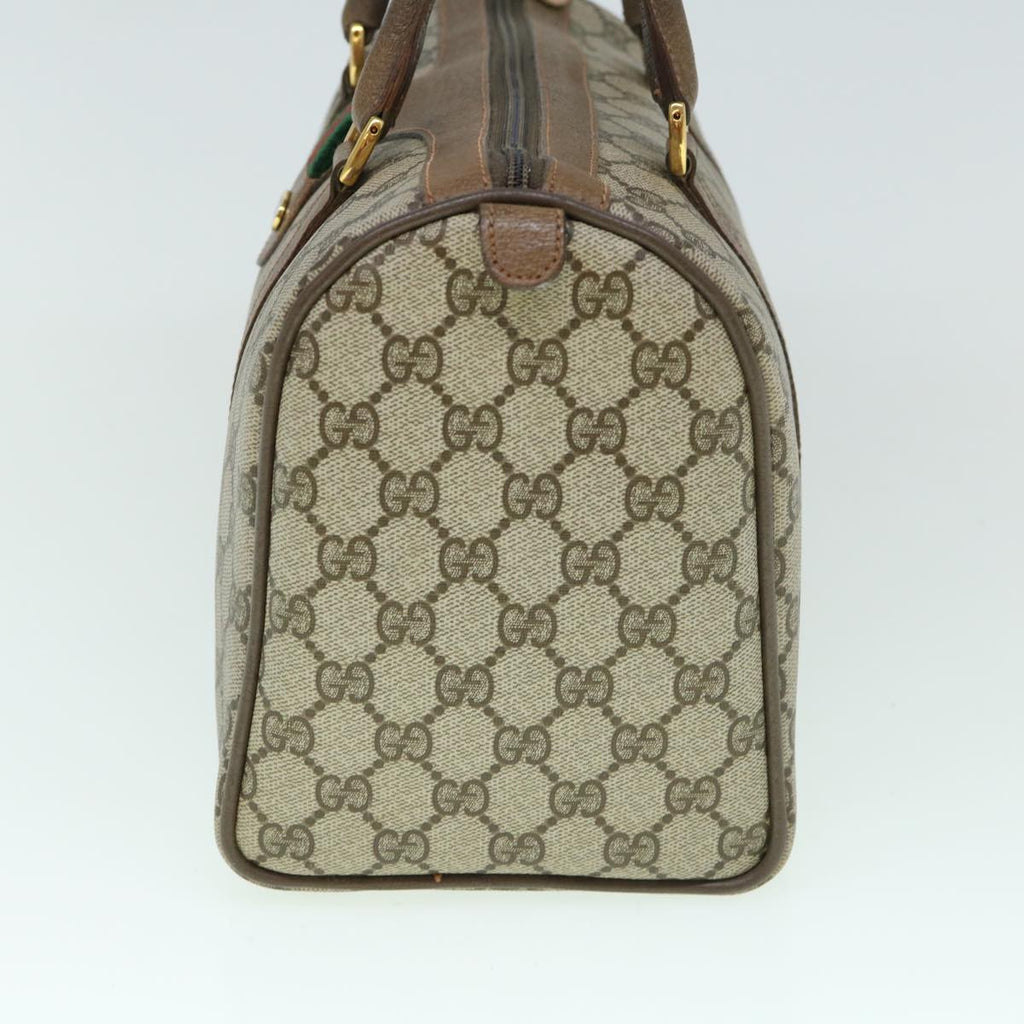 GUCCI GG Supreme Web Sherry Line Boston Bag Beige Red 98 02 007 yk9594