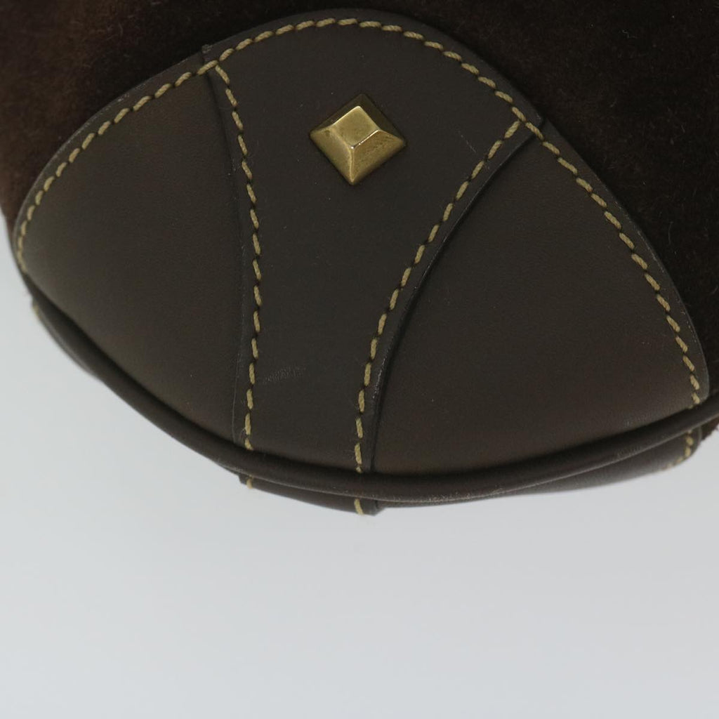GUCCI GG Canvas Jackie Shoulder Bag Suede Beige Brown 120888 yk9600