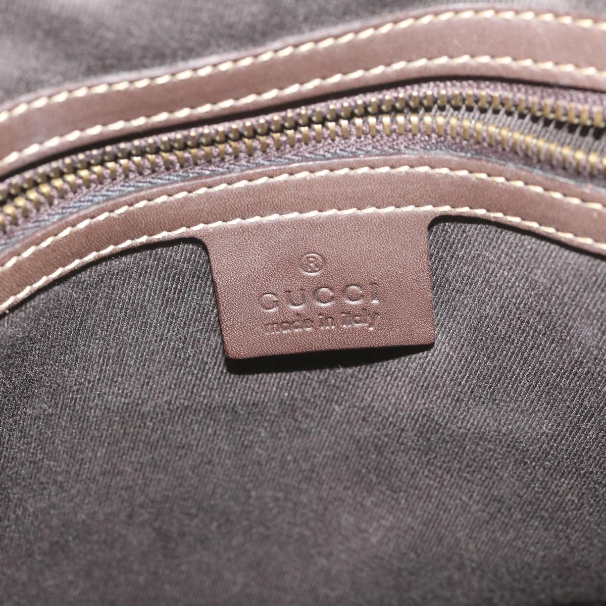 GUCCI GG Canvas Jackie Shoulder Bag Suede Beige Brown 120888 yk9600