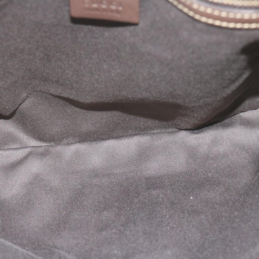 GUCCI GG Canvas Jackie Shoulder Bag Suede Beige Brown 120888 yk9600