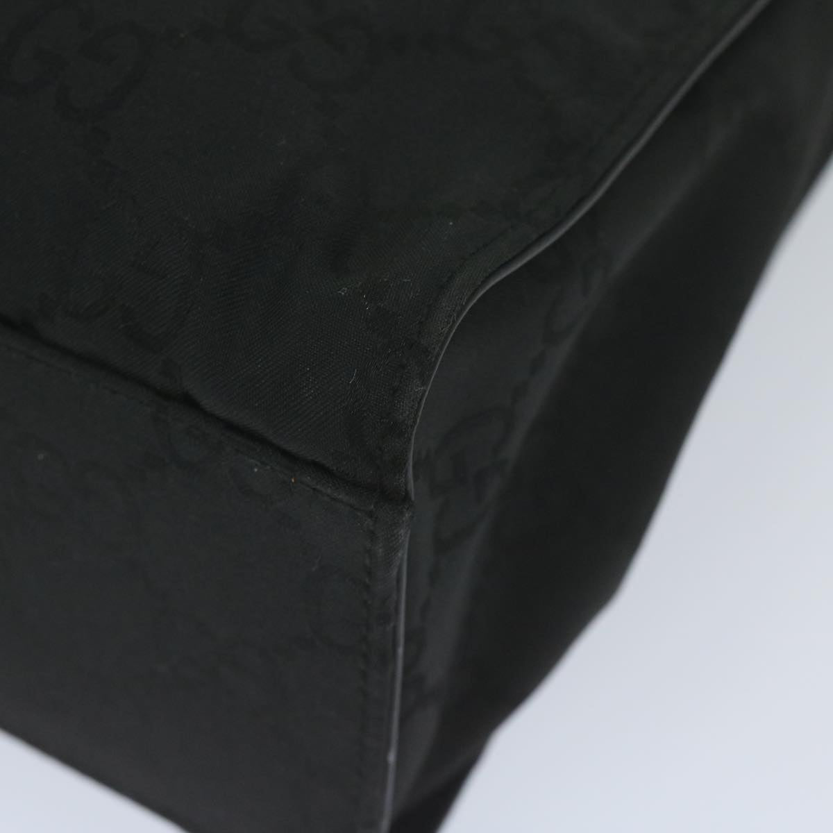 GUCCI GG Canvas Bamboo Hand Bag Black 002 1016 yk9603