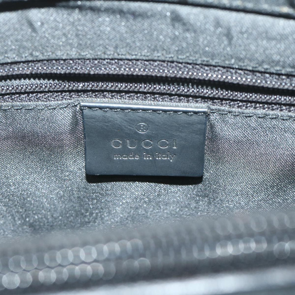 GUCCI GG Canvas Bamboo Hand Bag Black 002 1016 yk9603