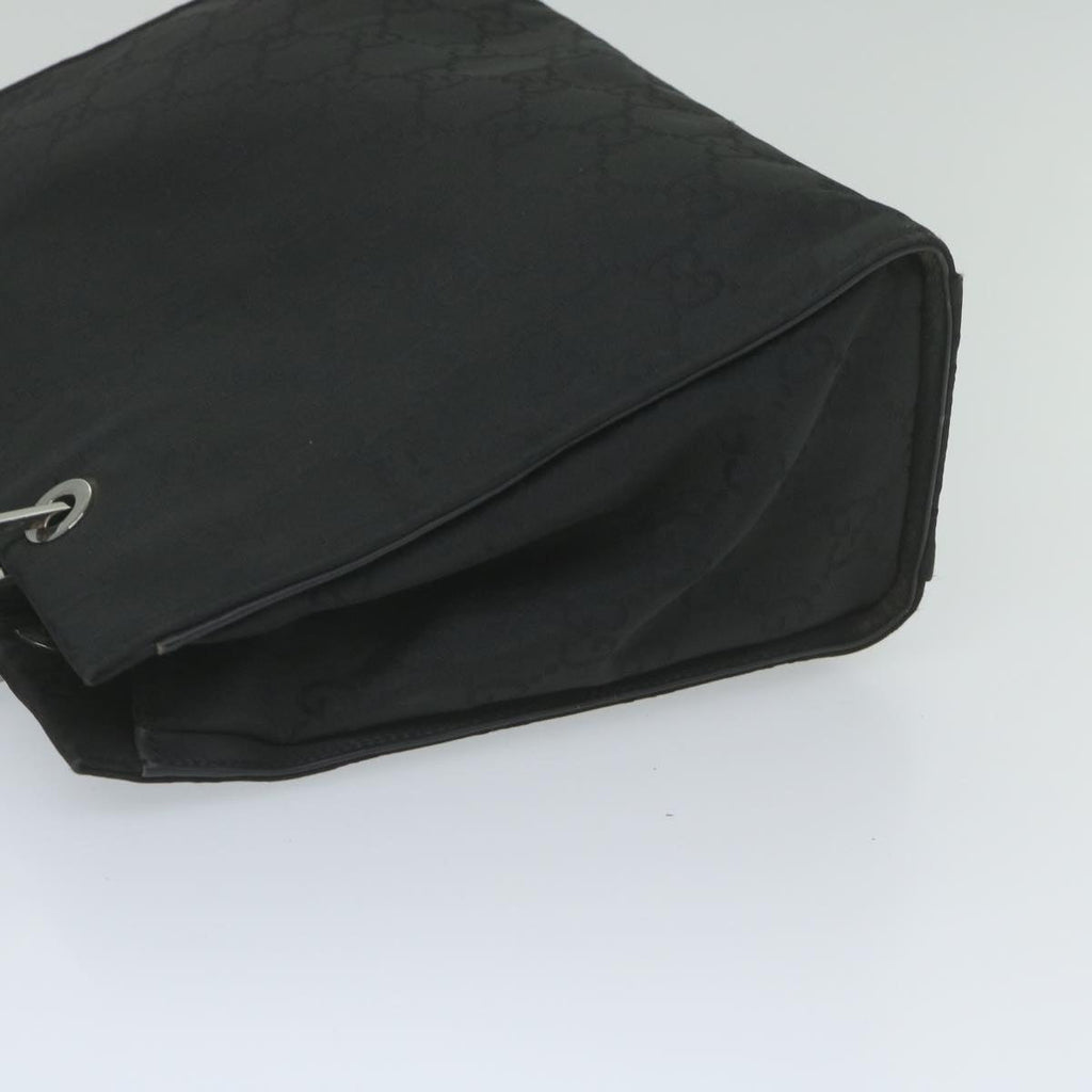 GUCCI GG Canvas Bamboo Hand Bag Black 002 1016 yk9603