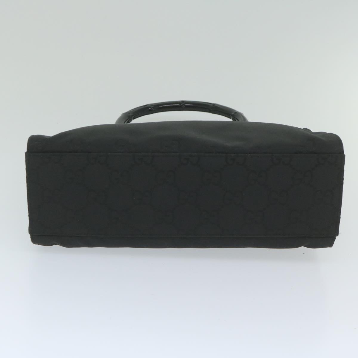 GUCCI GG Canvas Bamboo Hand Bag Black 002 1016 yk9603