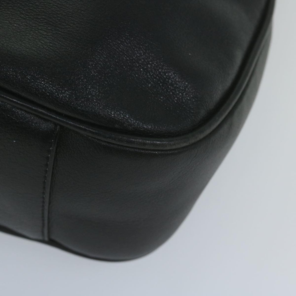 GUCCI Bamboo Shoulder Bag Leather Black 001 1577 yk9607