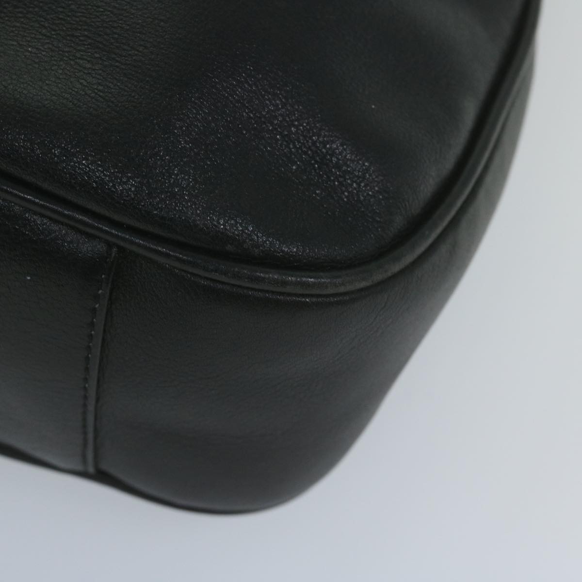 GUCCI Bamboo Shoulder Bag Leather Black 001 1577 yk9607