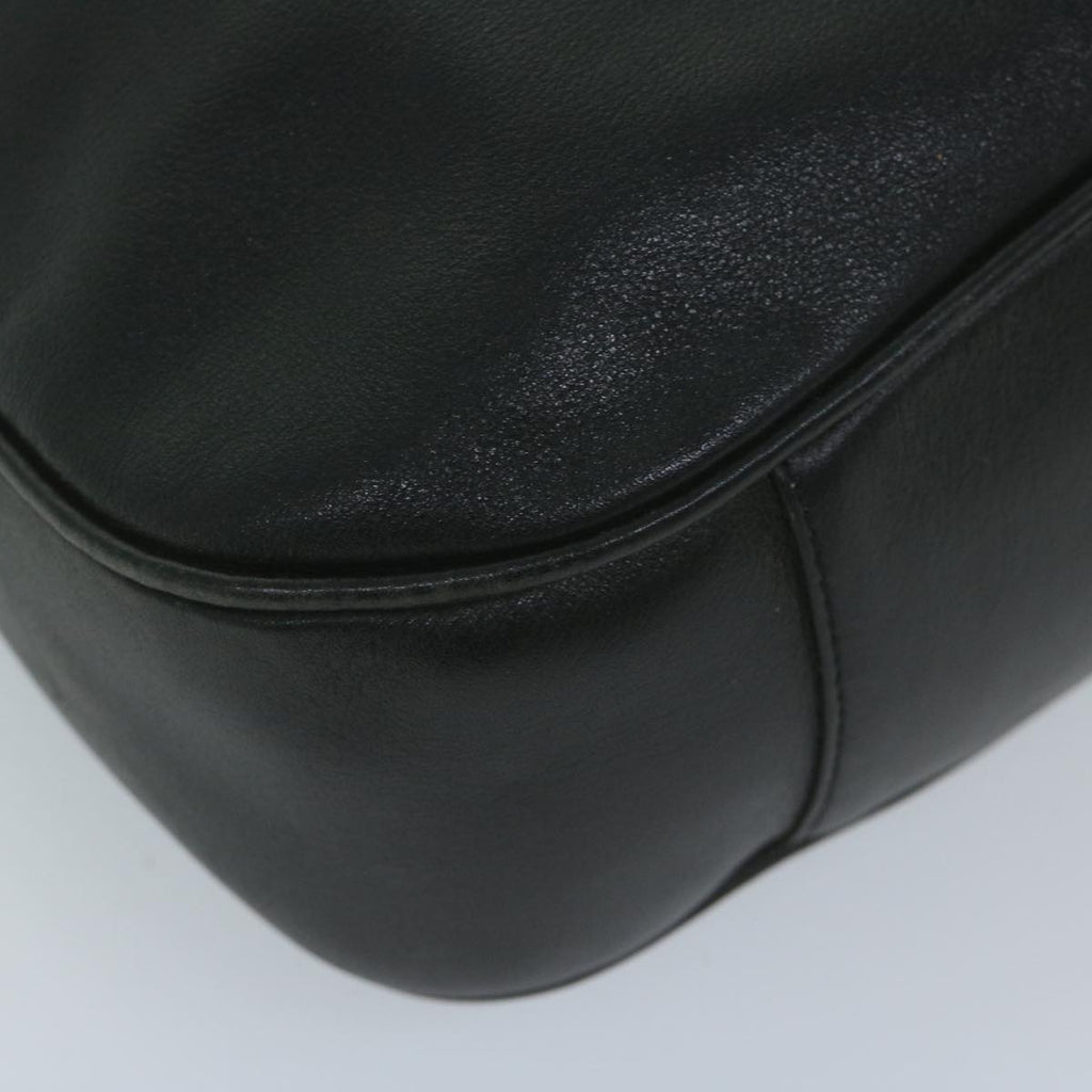 GUCCI Bamboo Shoulder Bag Leather Black 001 1577 yk9607