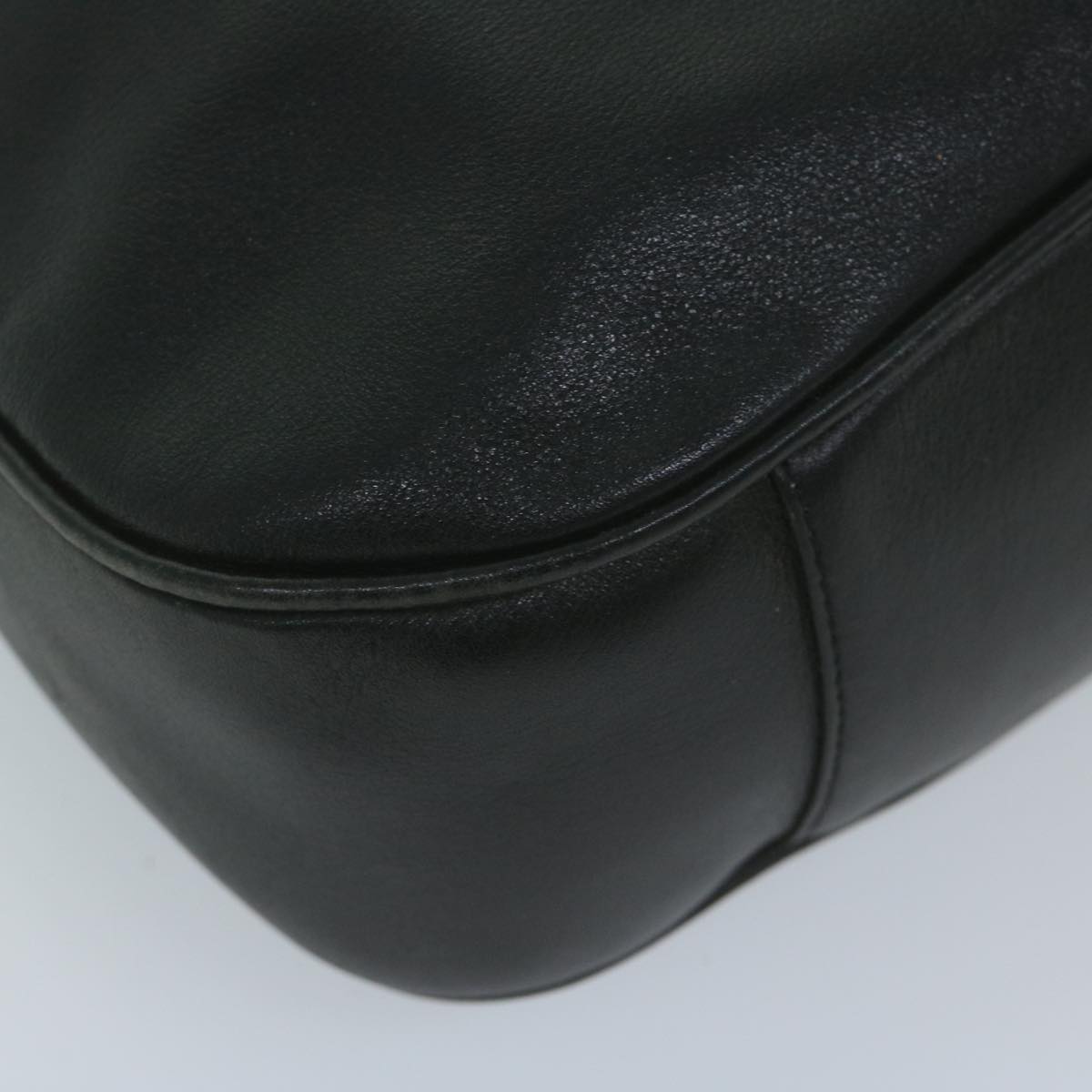 GUCCI Bamboo Shoulder Bag Leather Black 001 1577 yk9607