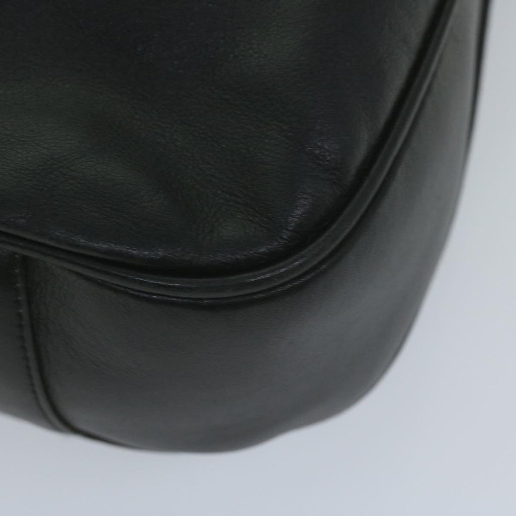 GUCCI Bamboo Shoulder Bag Leather Black 001 1577 yk9607