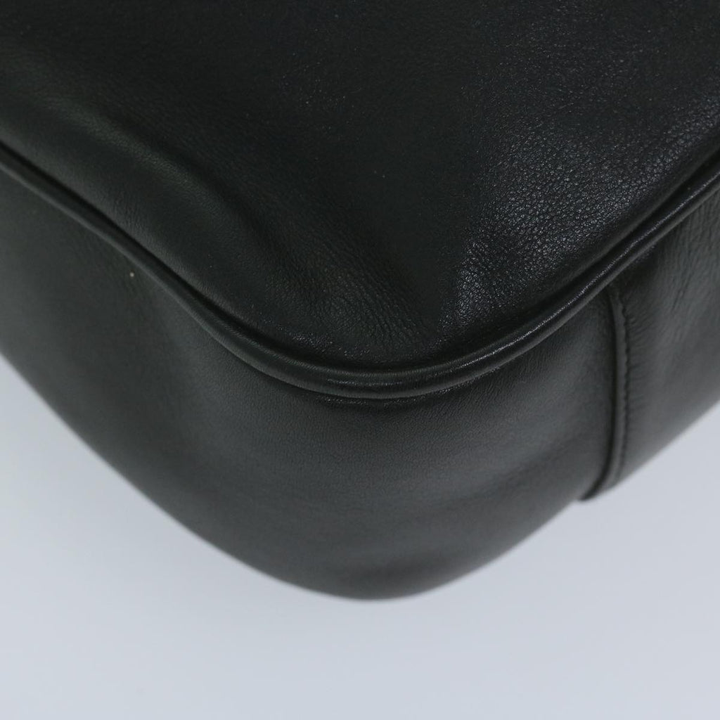 GUCCI Bamboo Shoulder Bag Leather Black 001 1577 yk9607