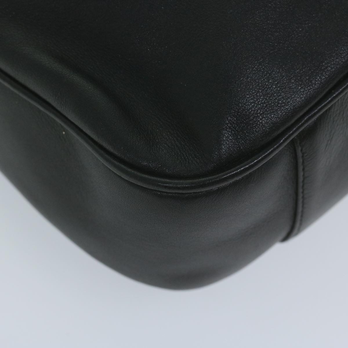 GUCCI Bamboo Shoulder Bag Leather Black 001 1577 yk9607