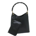 GUCCI Bamboo Shoulder Bag Leather Black 001 2058 yk9616