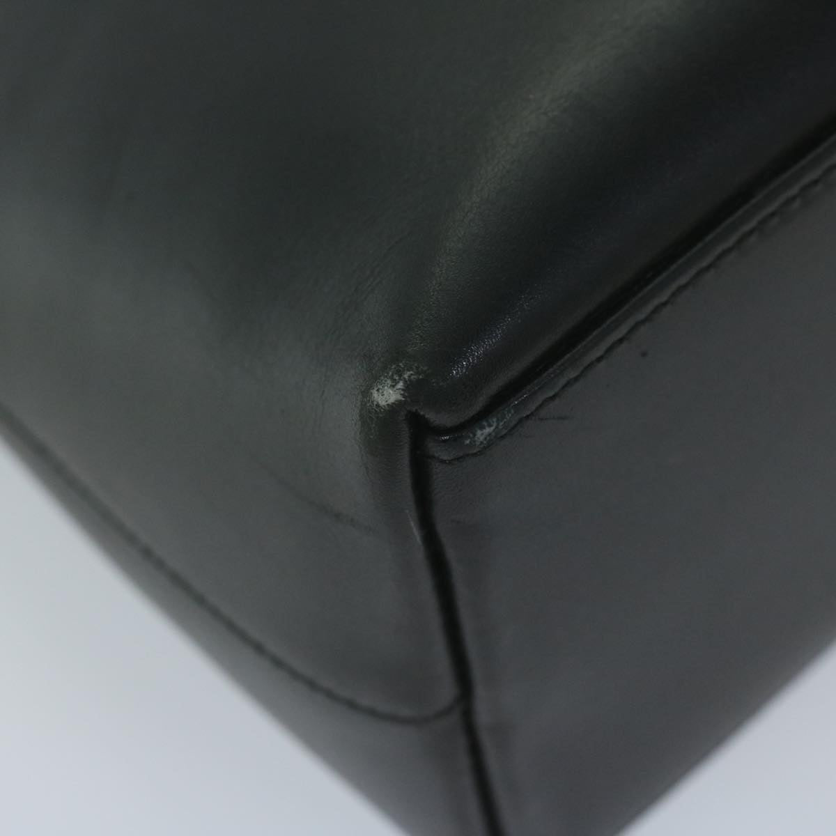 GUCCI Bamboo Shoulder Bag Leather Black 001 2058 yk9616