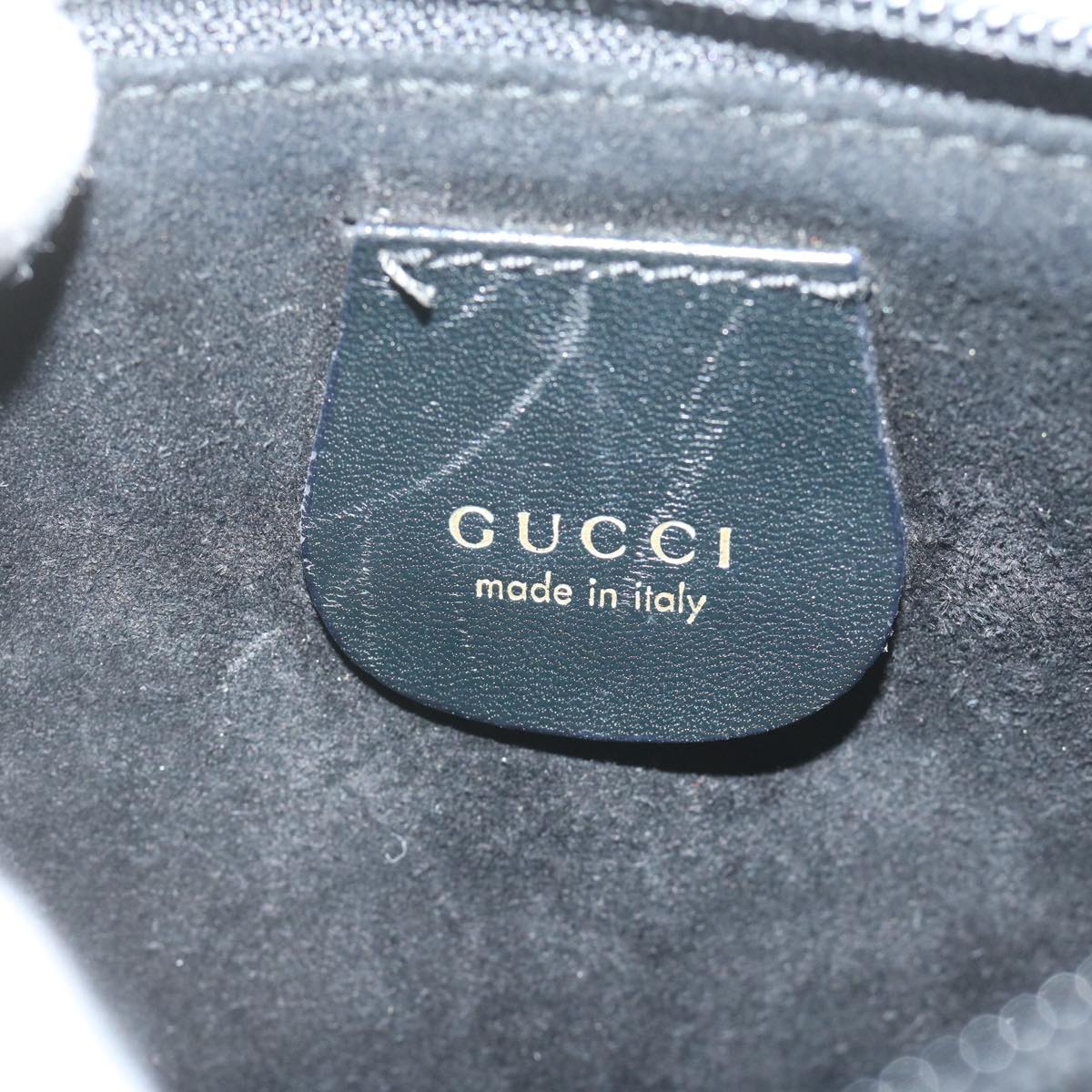 GUCCI Bamboo Shoulder Bag Leather Black 001 2058 yk9616