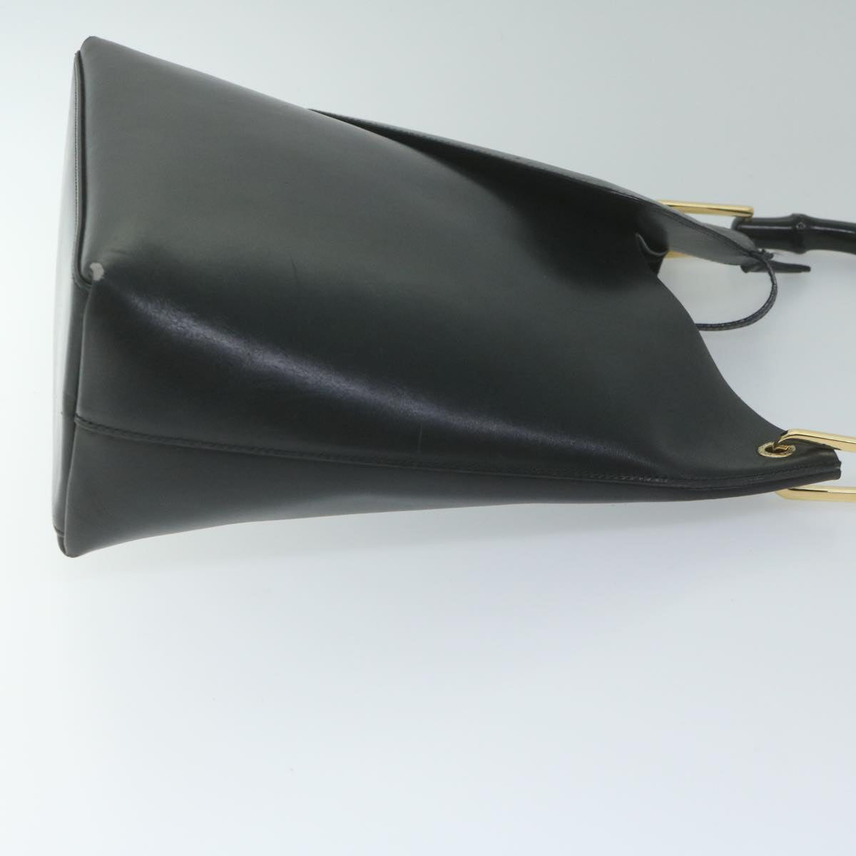 GUCCI Bamboo Shoulder Bag Leather Black 001 2058 yk9616